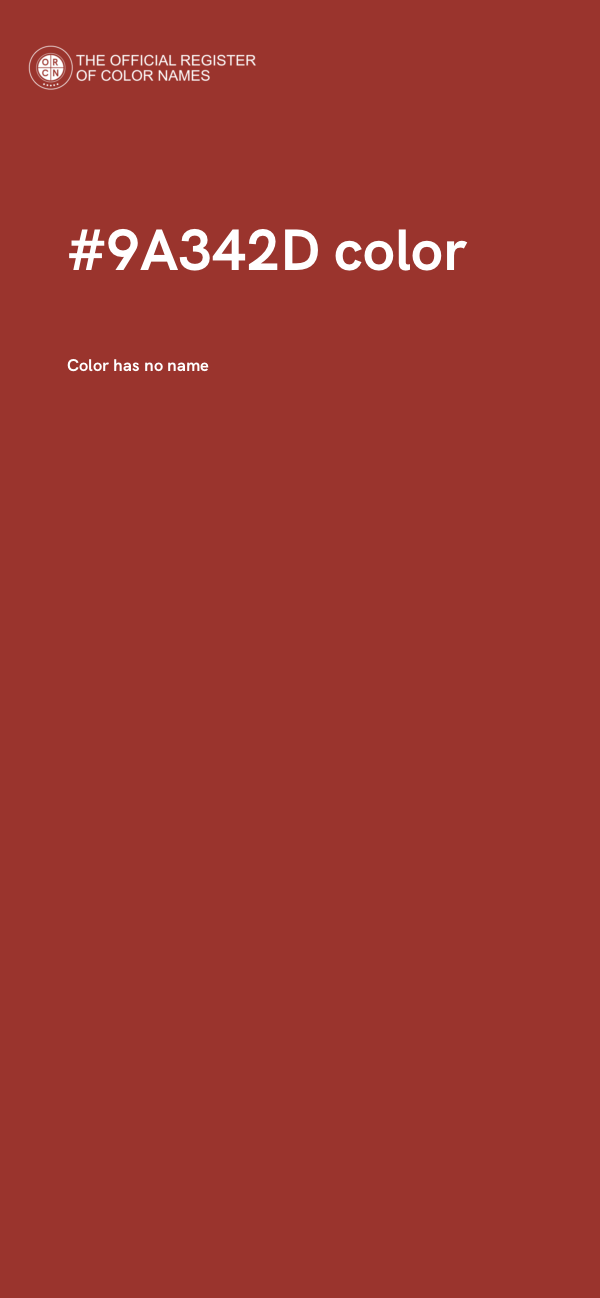 #9A342D color image