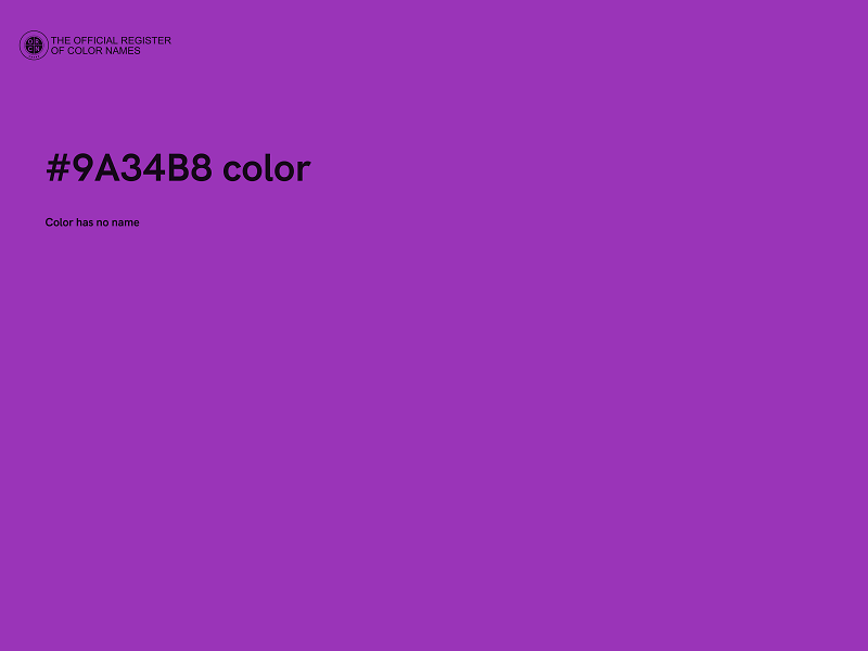 #9A34B8 color image