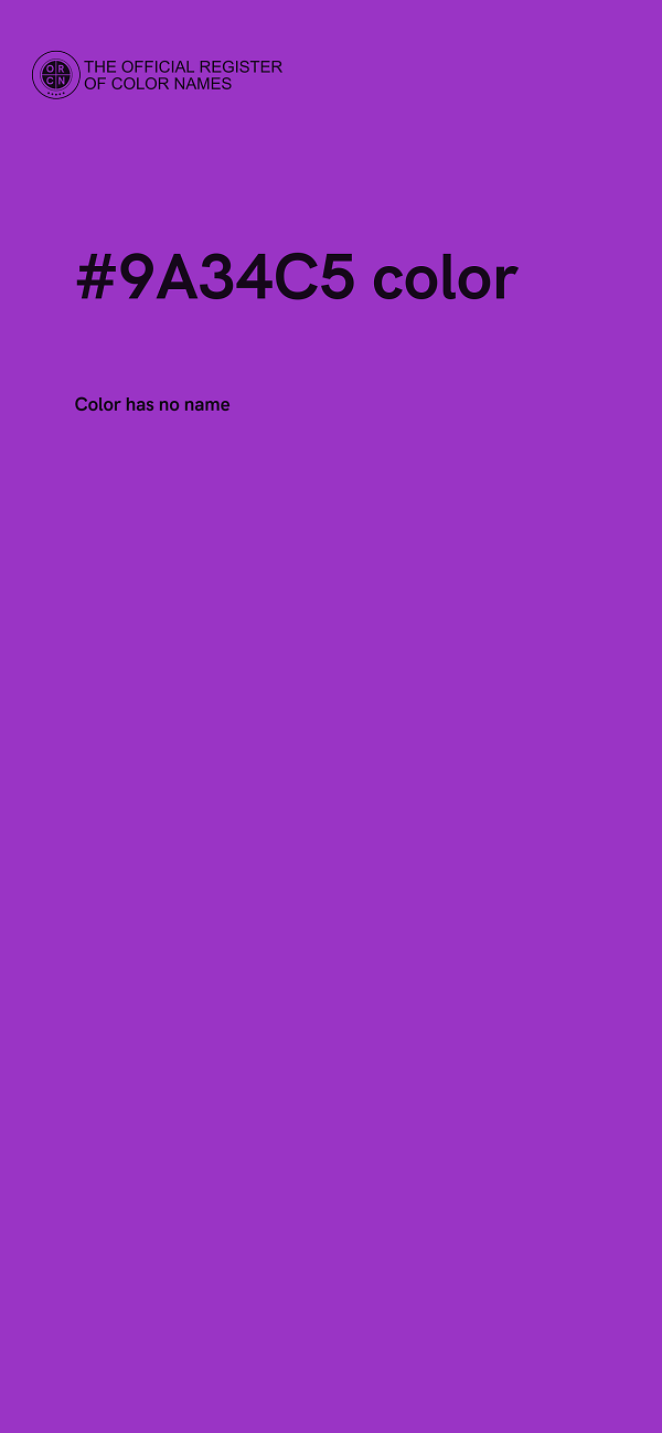 #9A34C5 color image