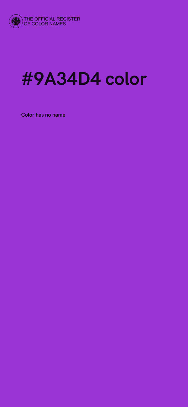 #9A34D4 color image