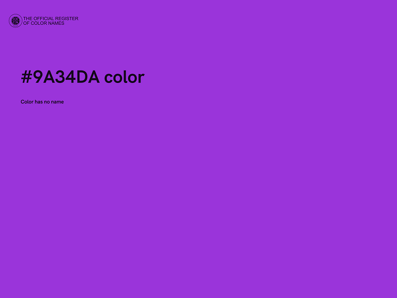 #9A34DA color image