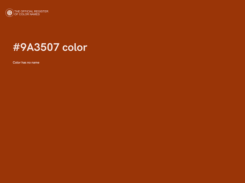 #9A3507 color image