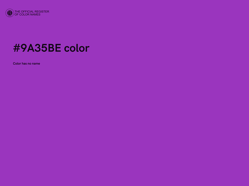 #9A35BE color image