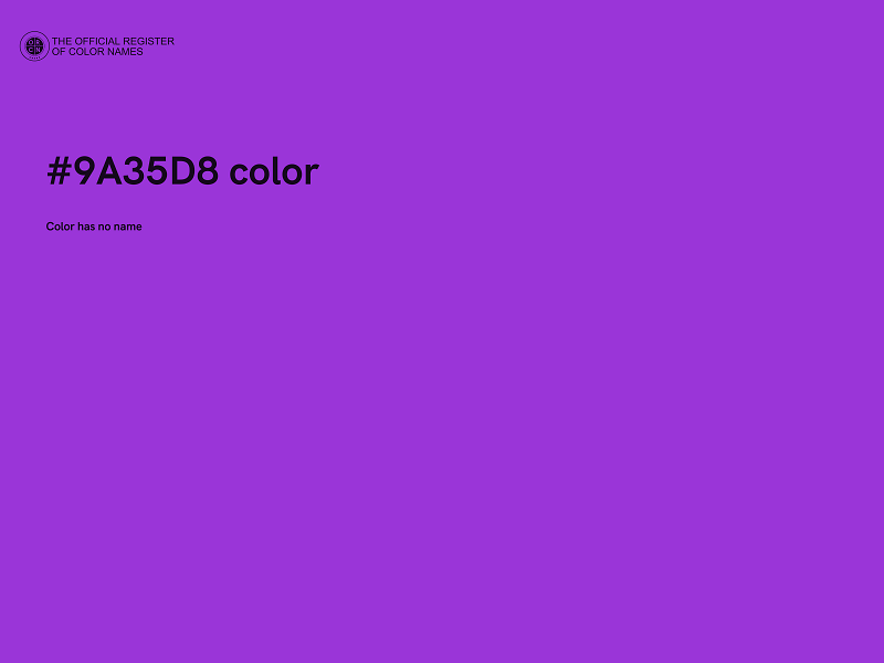 #9A35D8 color image