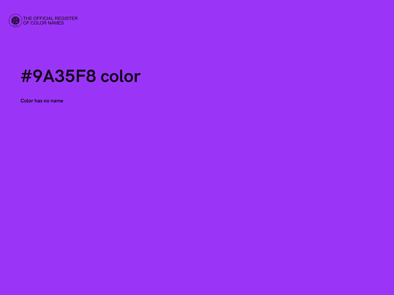 #9A35F8 color image