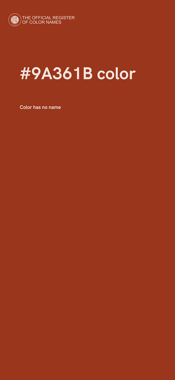 #9A361B color image