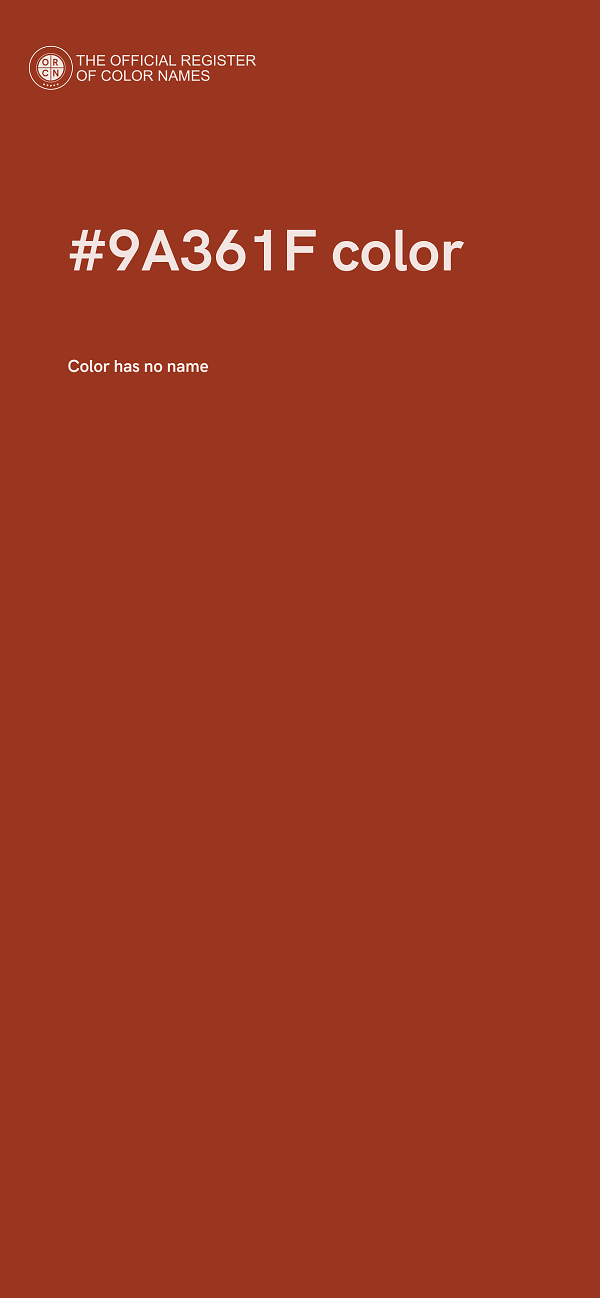 #9A361F color image