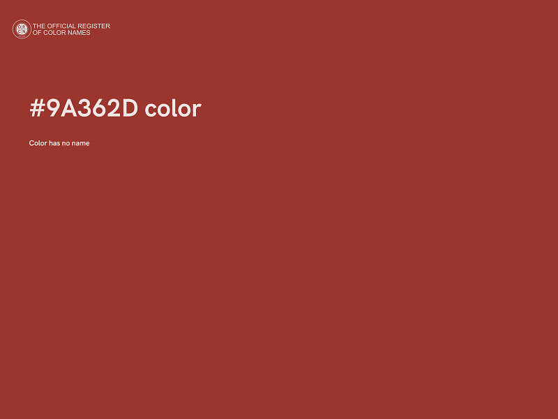 #9A362D color image