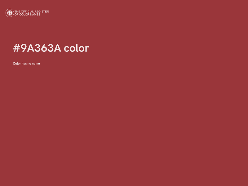 #9A363A color image