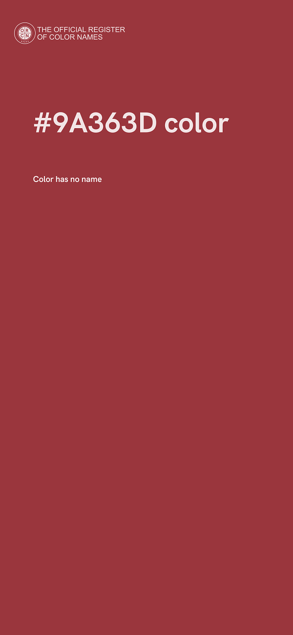 #9A363D color image
