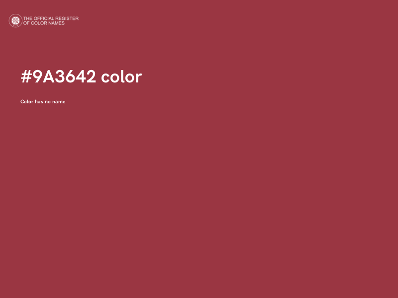 #9A3642 color image
