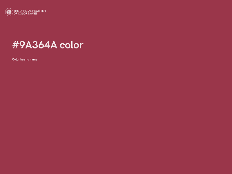 #9A364A color image