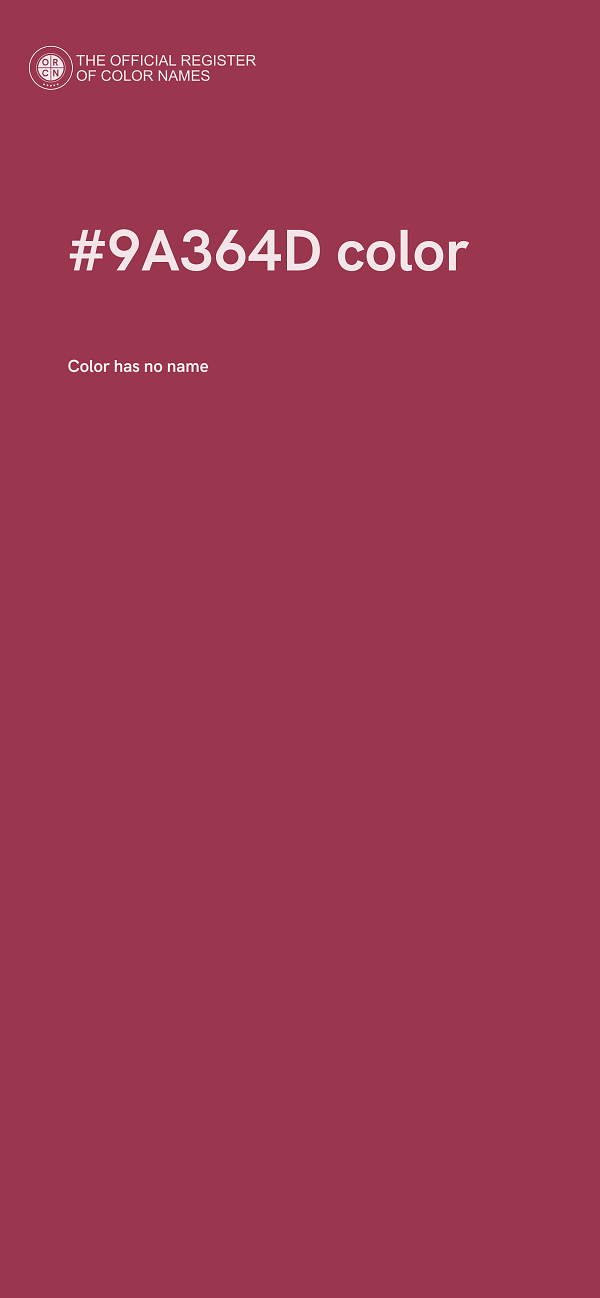 #9A364D color image