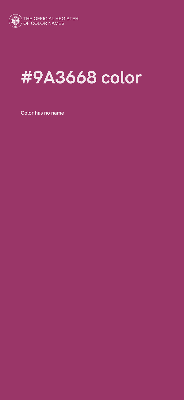 #9A3668 color image