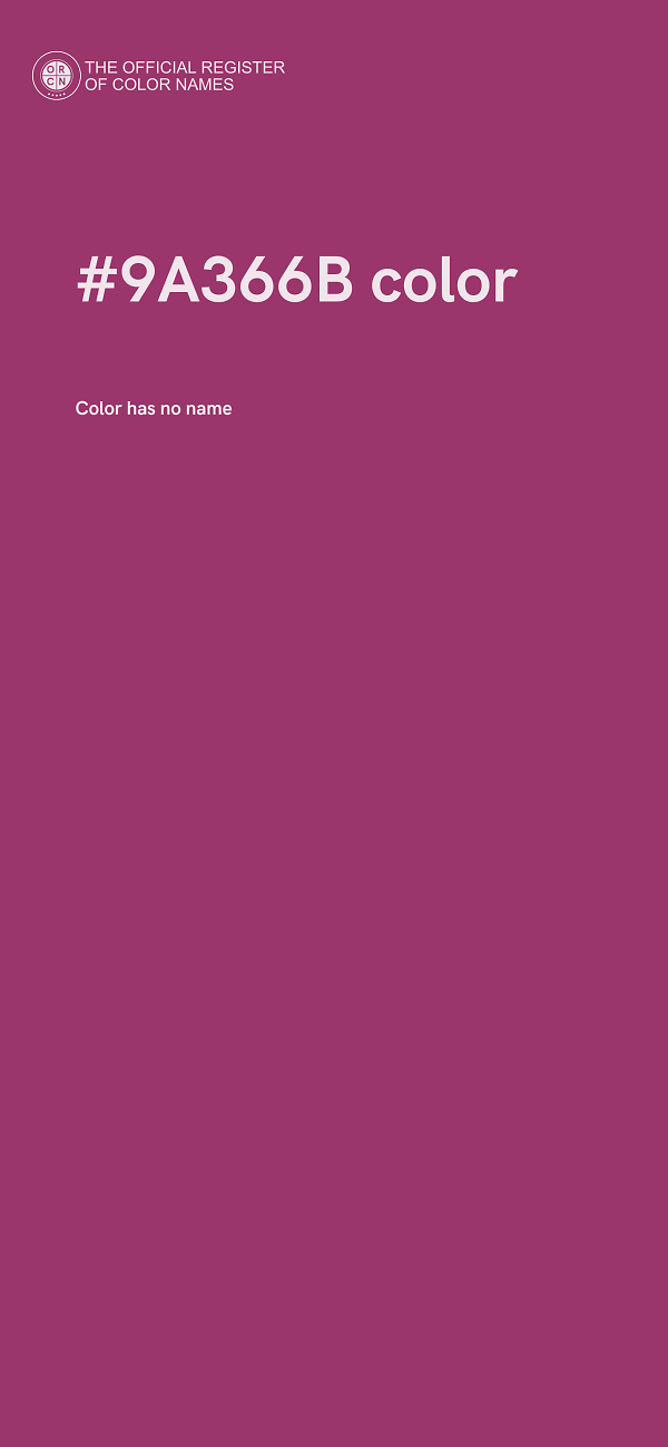 #9A366B color image