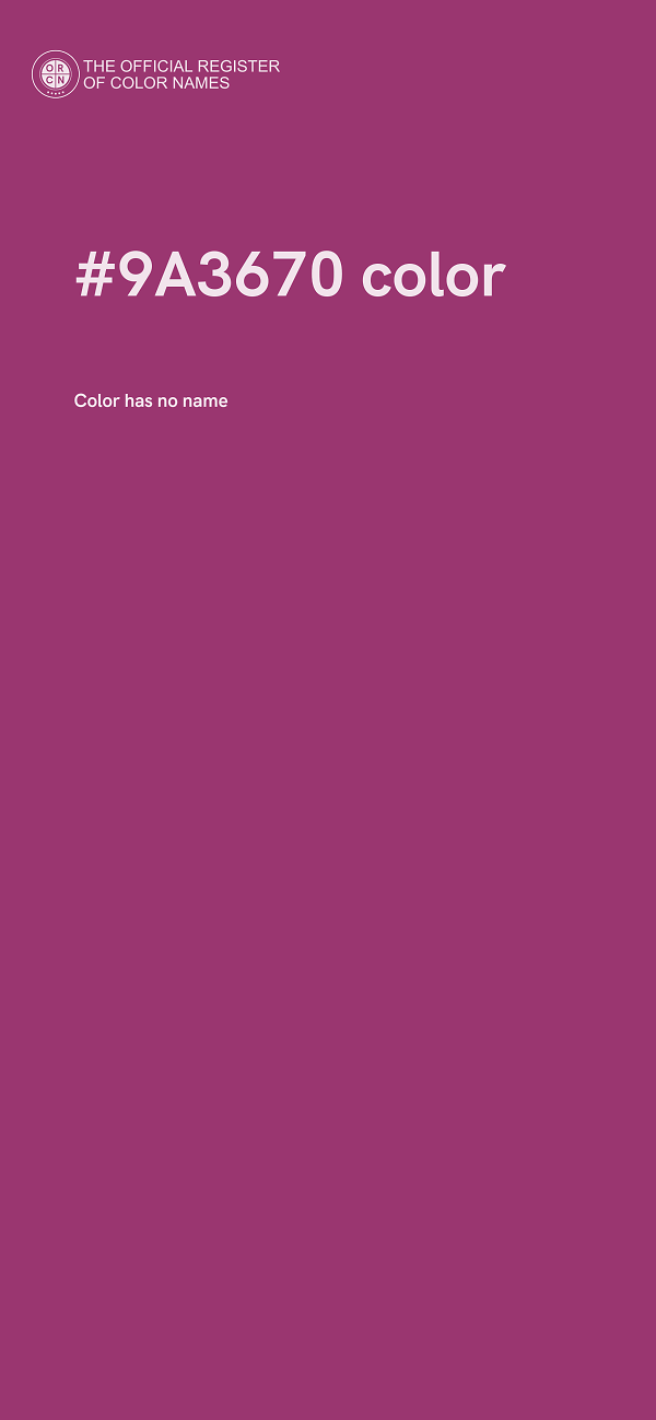 #9A3670 color image