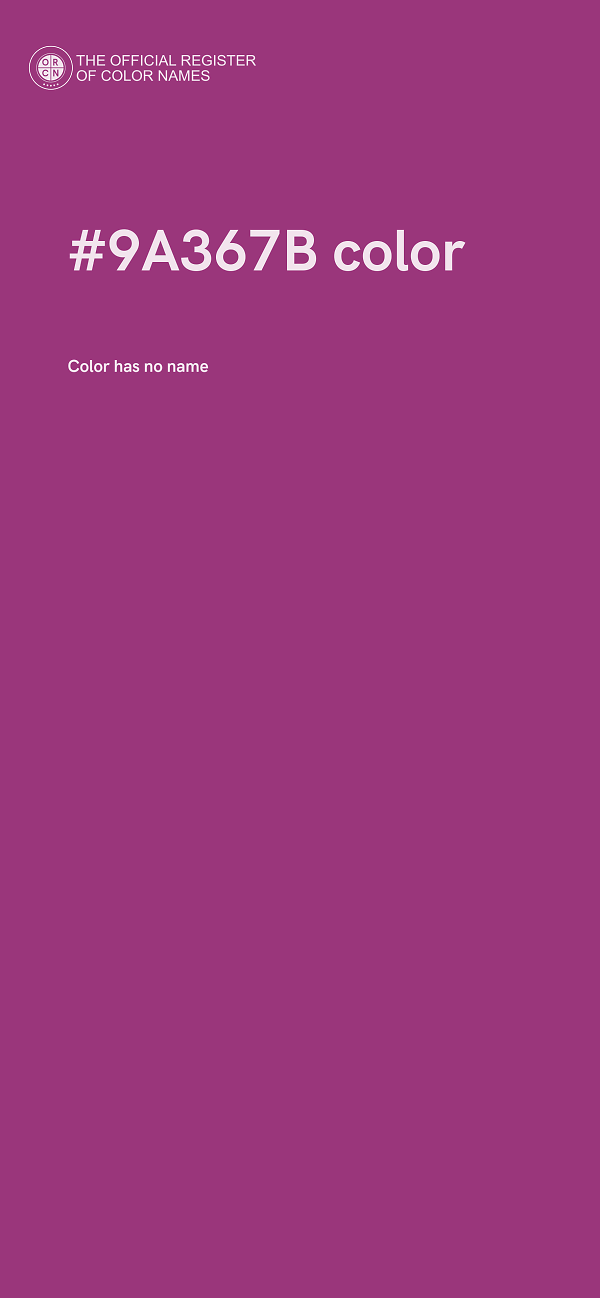 #9A367B color image