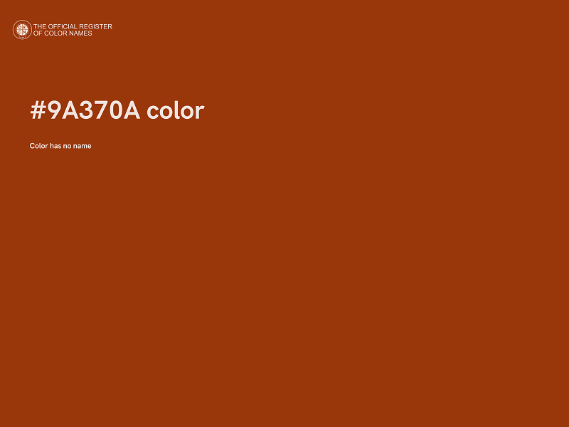 #9A370A color image