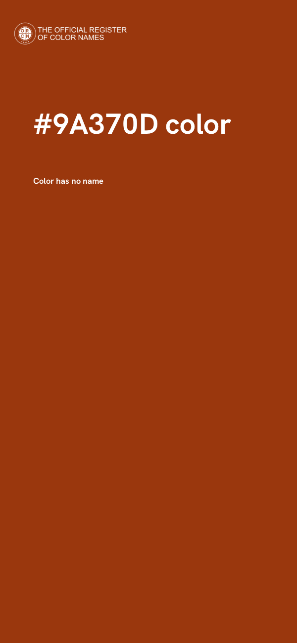 #9A370D color image