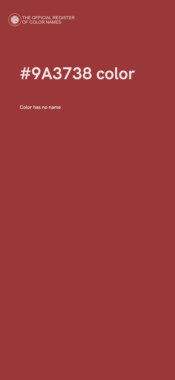 #9A3738 color image