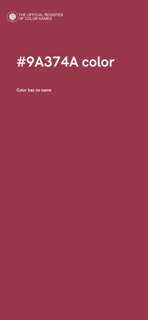 #9A374A color image