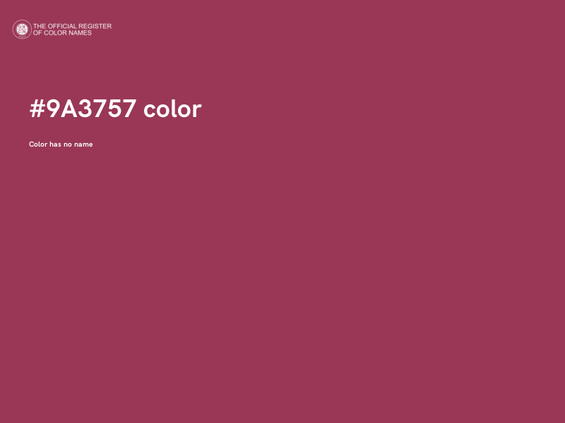 #9A3757 color image