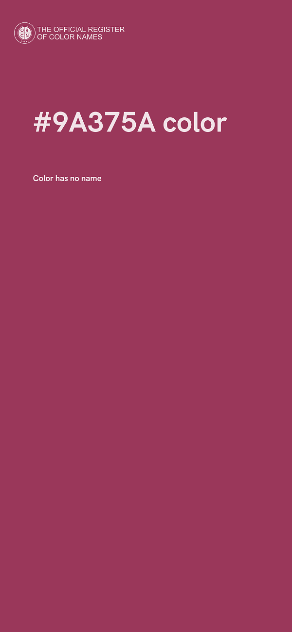 #9A375A color image