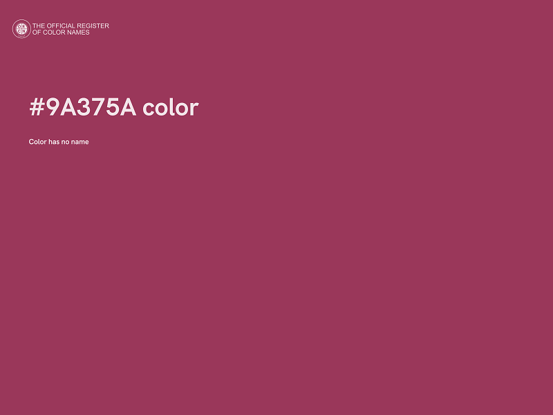 #9A375A color image