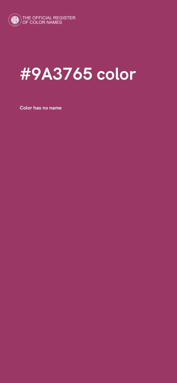 #9A3765 color image