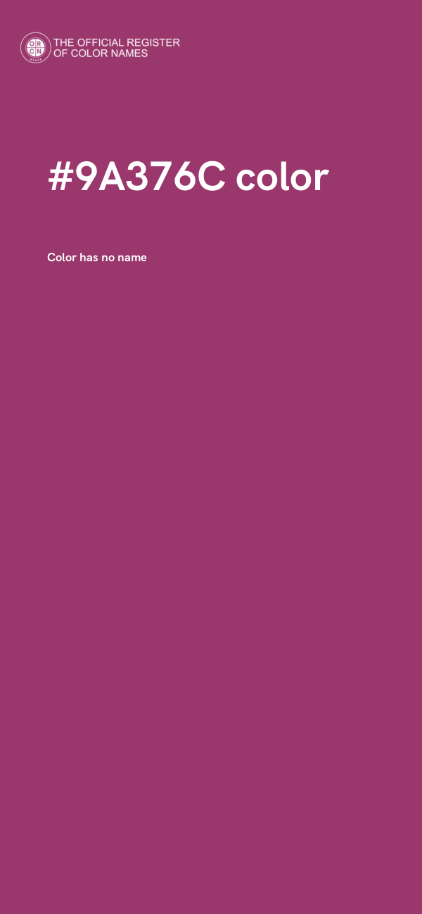 #9A376C color image