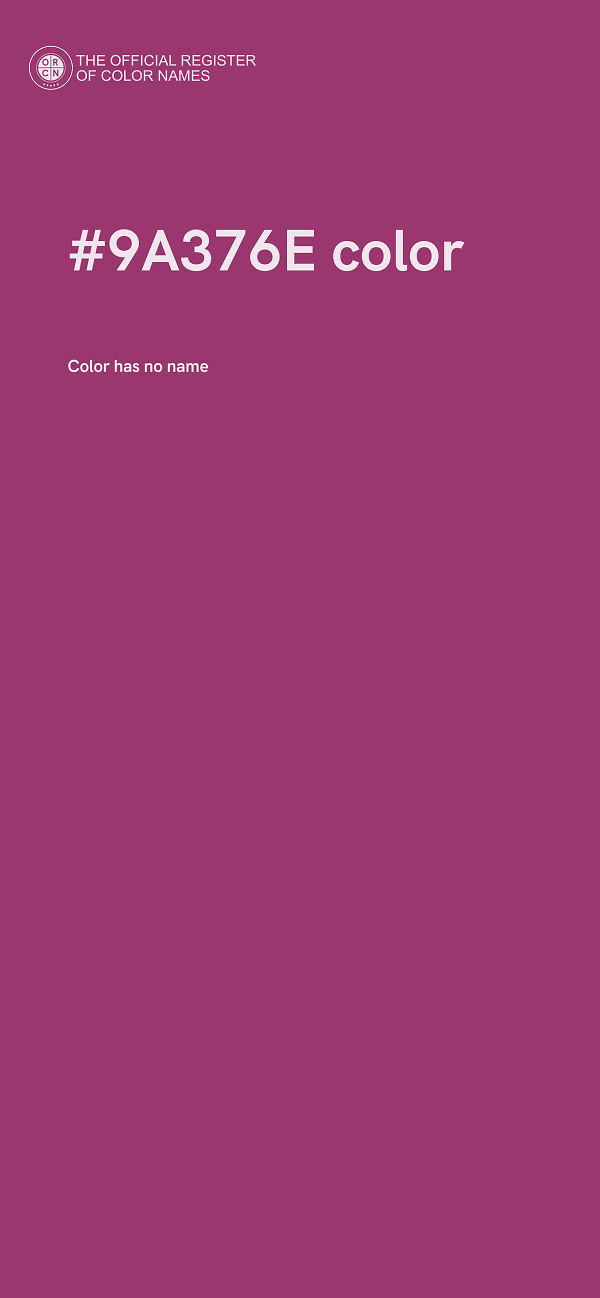 #9A376E color image