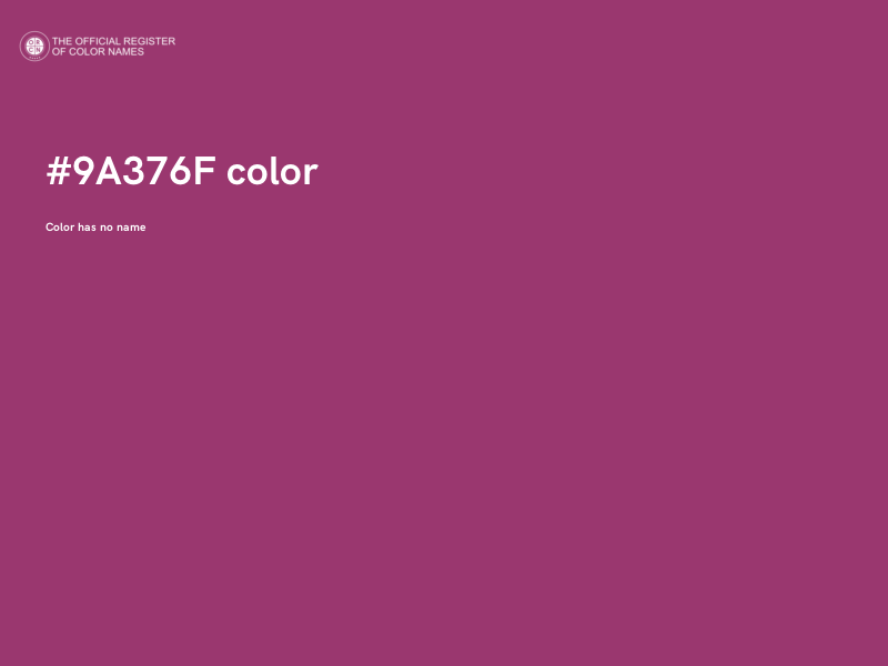 #9A376F color image