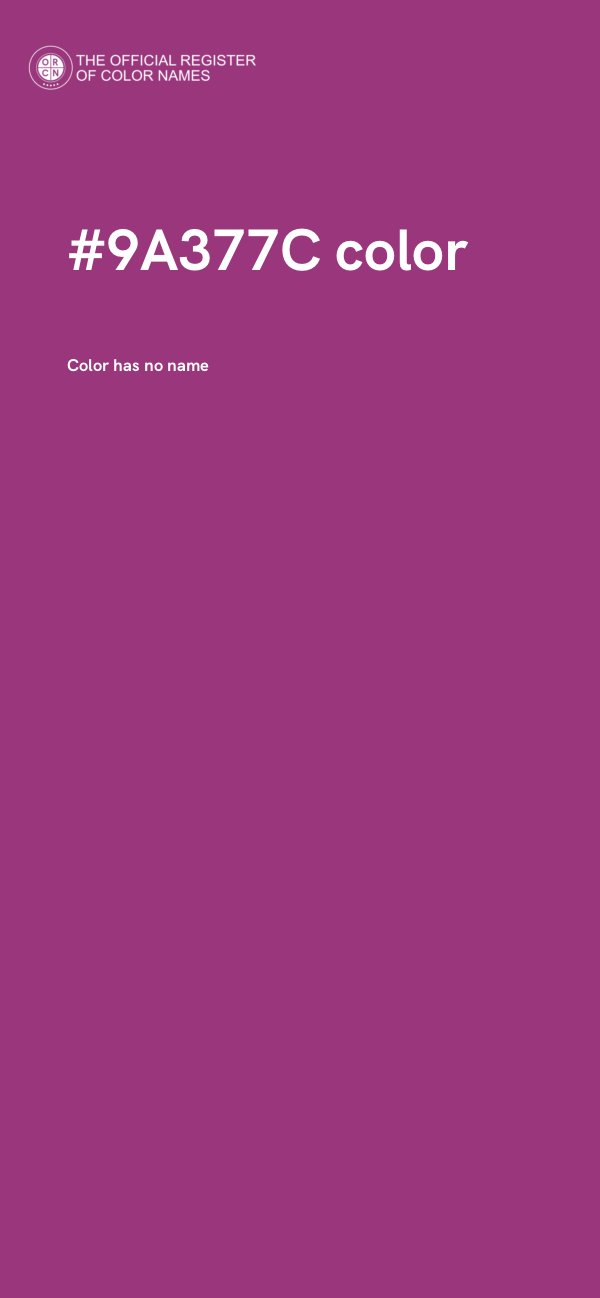 #9A377C color image
