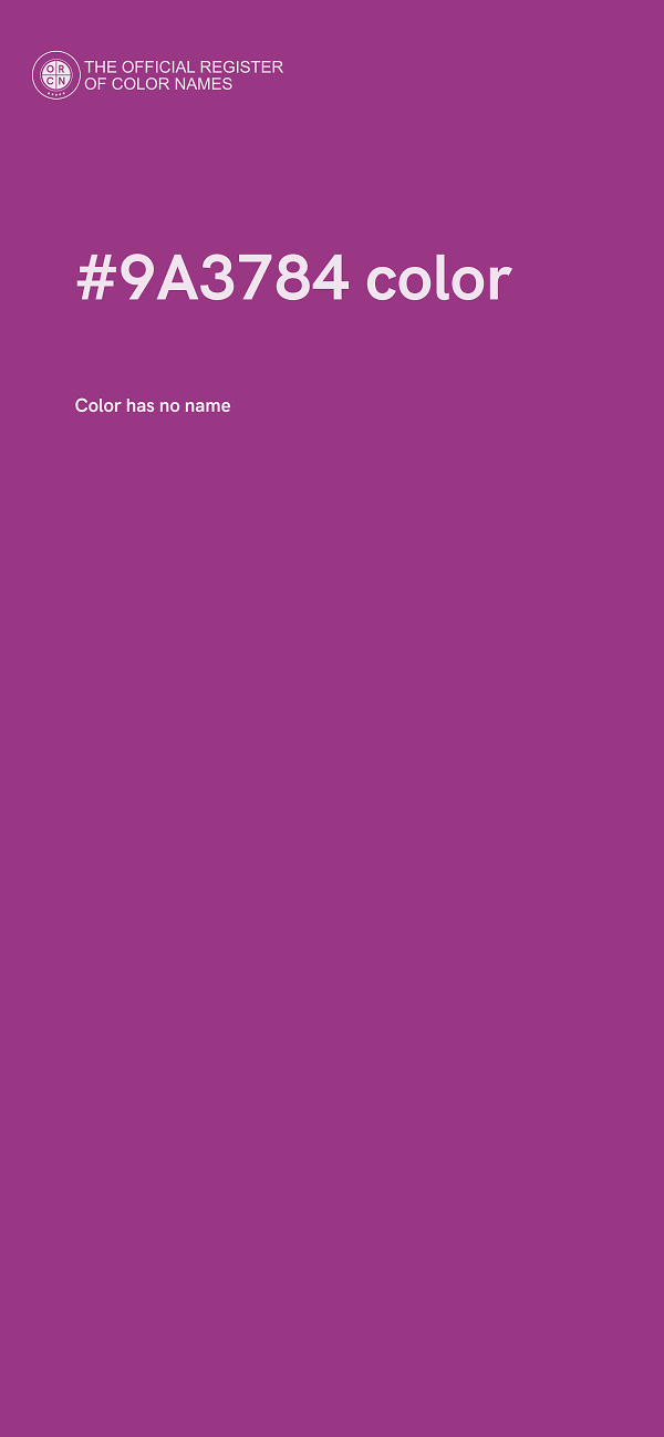 #9A3784 color image