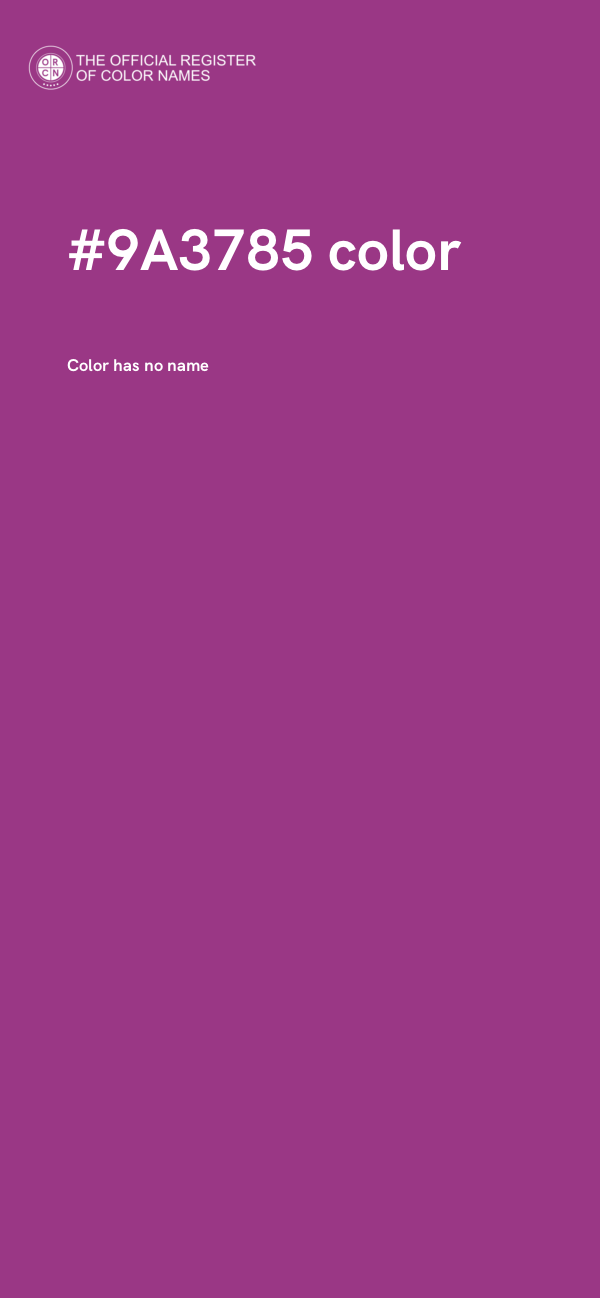 #9A3785 color image