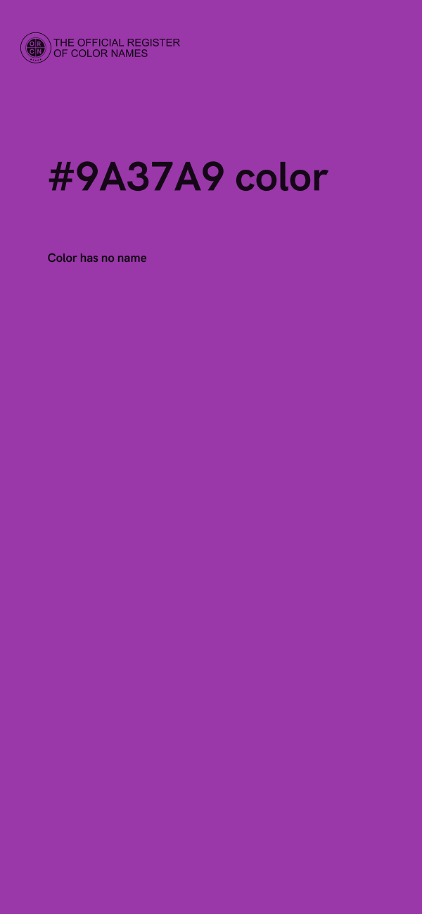 #9A37A9 color image