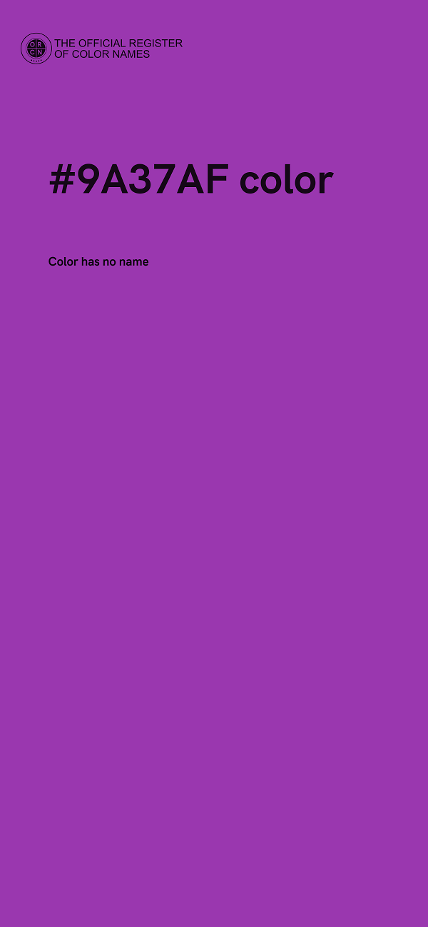 #9A37AF color image