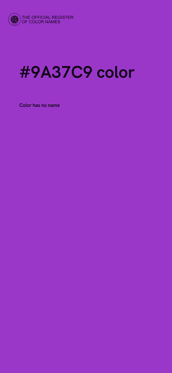 #9A37C9 color image