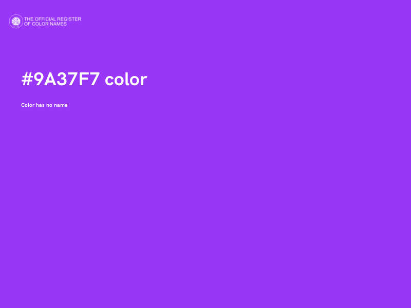 #9A37F7 color image