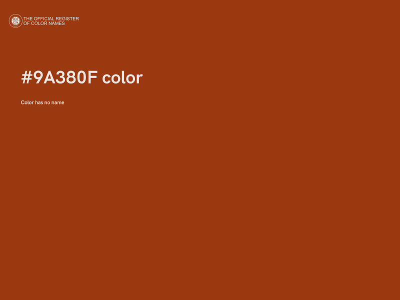 #9A380F color image