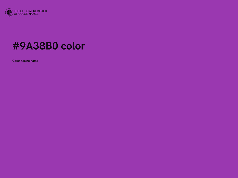 #9A38B0 color image