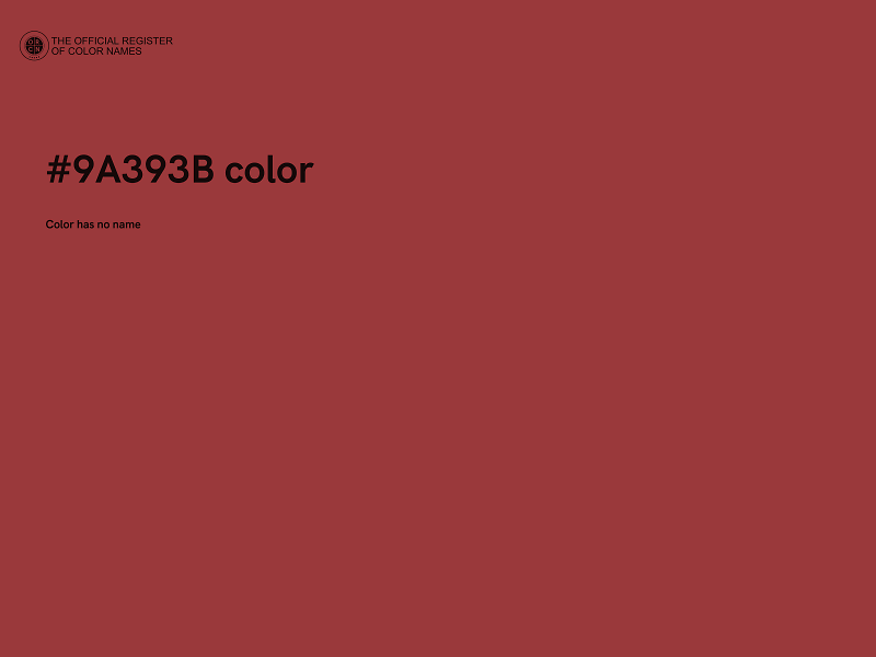 #9A393B color image