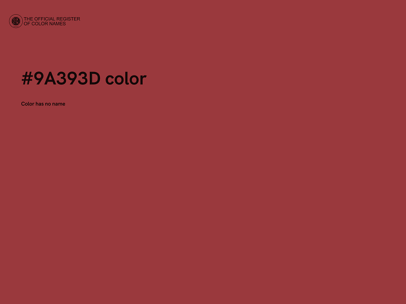 #9A393D color image