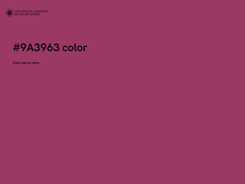 #9A3963 color image