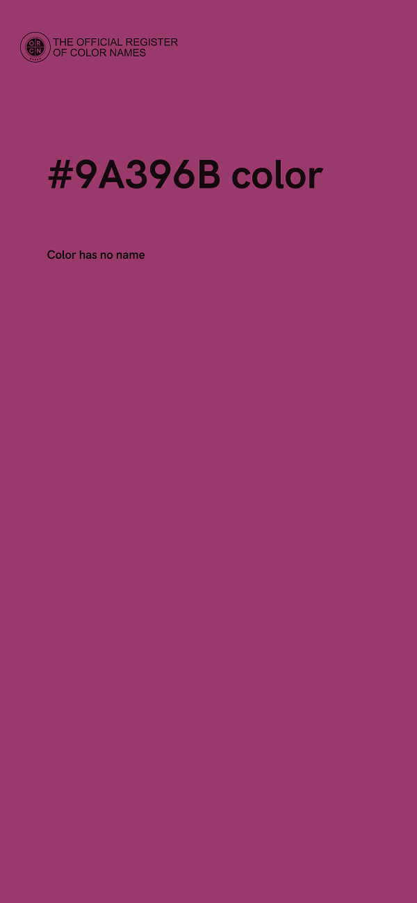#9A396B color image