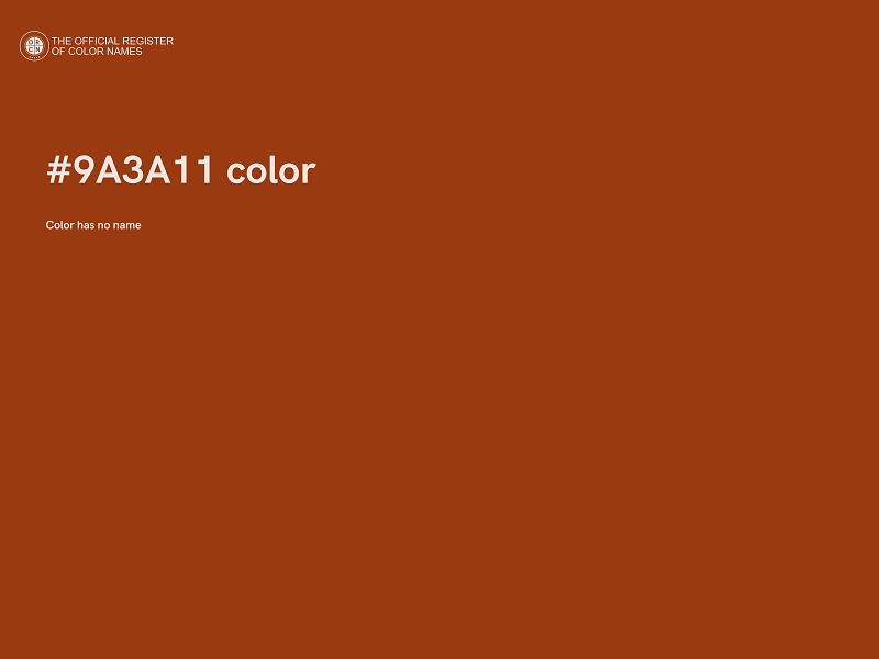 #9A3A11 color image