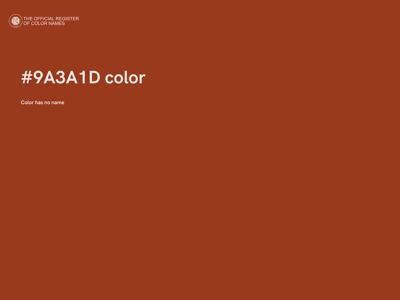 #9A3A1D color image