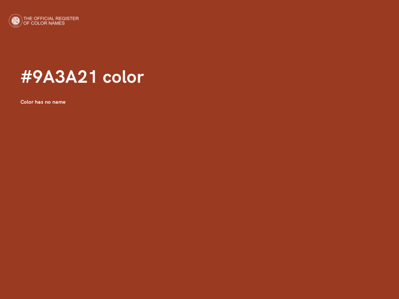 #9A3A21 color image