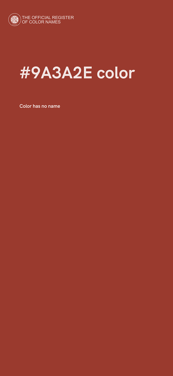 #9A3A2E color image
