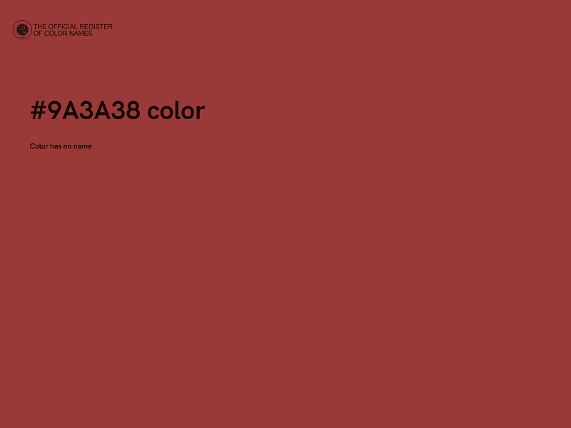 #9A3A38 color image